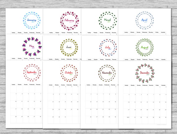 2017 Seasonal Circles Calendar