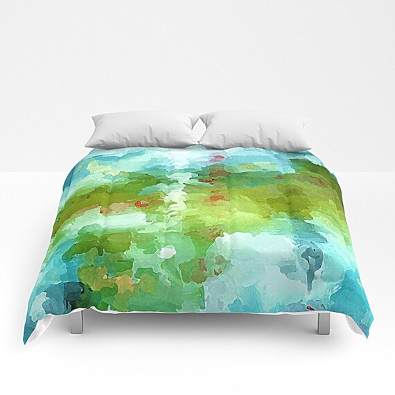 Bed Cover Watercolor Art King Comforter Modern Bedroom