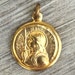 Vintage st Jeanne d'Arc saint Joan of Arc religious Medal signed made in FRANCE charm brass pendant french e97