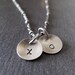 hug and kiss necklace - xo i love you personalized for your love
