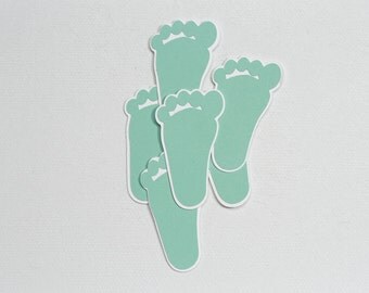 Baby Feet Die Cuts-Baby Footprints-Feet Die Cuts-Paper Feet-Baby Feet Confetti-Baby Feet-Baby Footprint-Scrapbook Supply-Baby Invitations