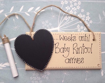 Baby Countdown Plaque
