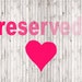Reserved for Desiree