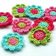 Crochet Flower Applique and Patterns by AnnieDesign on Etsy