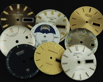 Vintage Antique Watch Dials Steampunk Faces Parts Altered Art Industrial O 16
