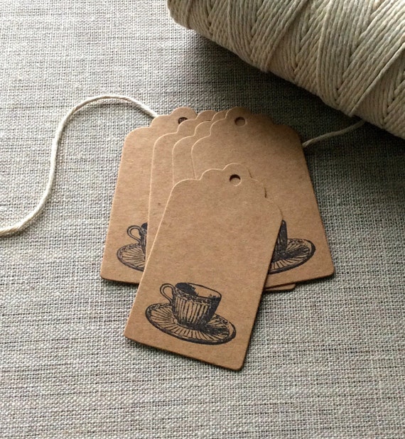30 Mini Tea Cup Favor Tags tea cup gift tags tea party