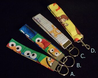 Fabric Key Fob, Key Chain, Wristlet