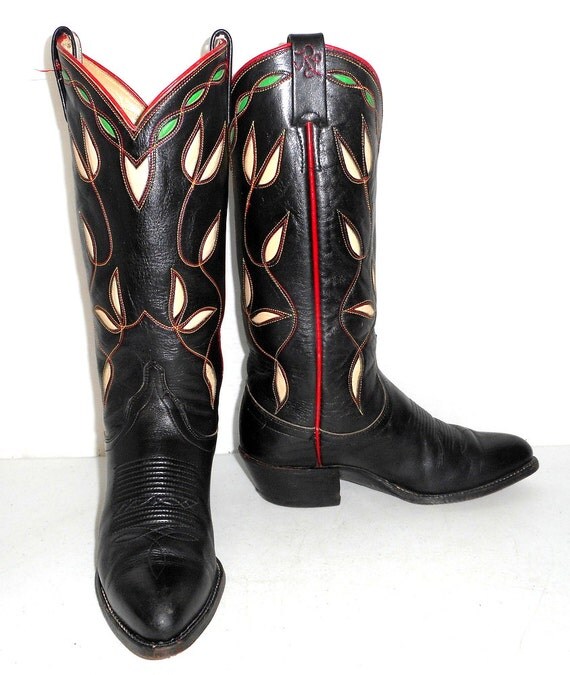 Ralph Lauren Western Vintage Cowboy Boots by honeyblossomstudio
