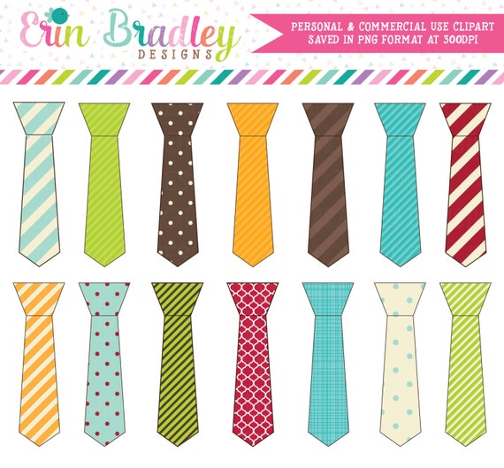 Tie Clipart, Commercial Use Digital Clip Art Graphics, Fathers Day Clipart Il_570xn