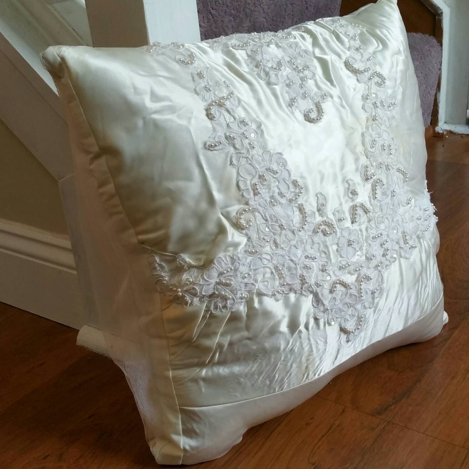 Wedding dress pillow custom made to order