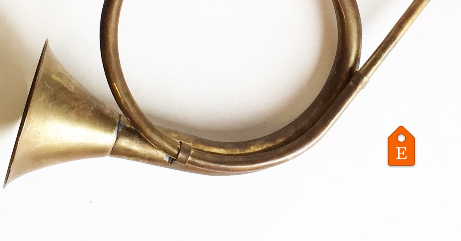 Vintage Brass Hunting Horn English Fox Hunting Horn English