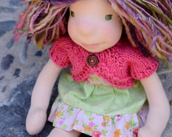 12 inch Waldorf Doll Dress Waldorf Doll Clothes Waldorf Doll Sweater - With Shoes