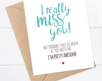 Coworker Card Funny Miss you card Retirement New Job Good