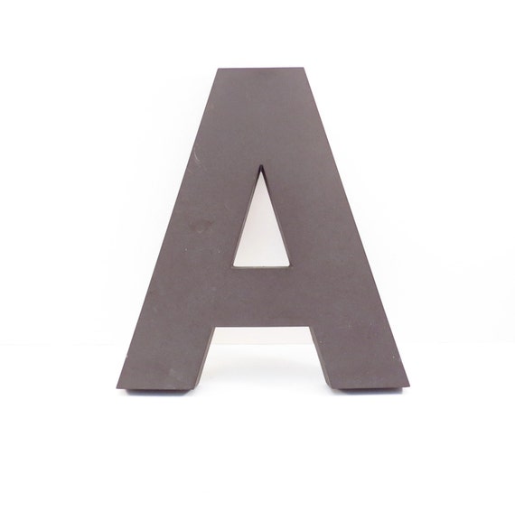 Letter A Brown Plastic 8 Inch Vintage 1980s Industrial