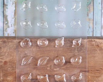 Seashells Chocolate Molds, Mini Shells Chocolate Molds, Sea Shell Plastic Candy Mold, Beach Wedding Candy, Little Shell Candy Moulds