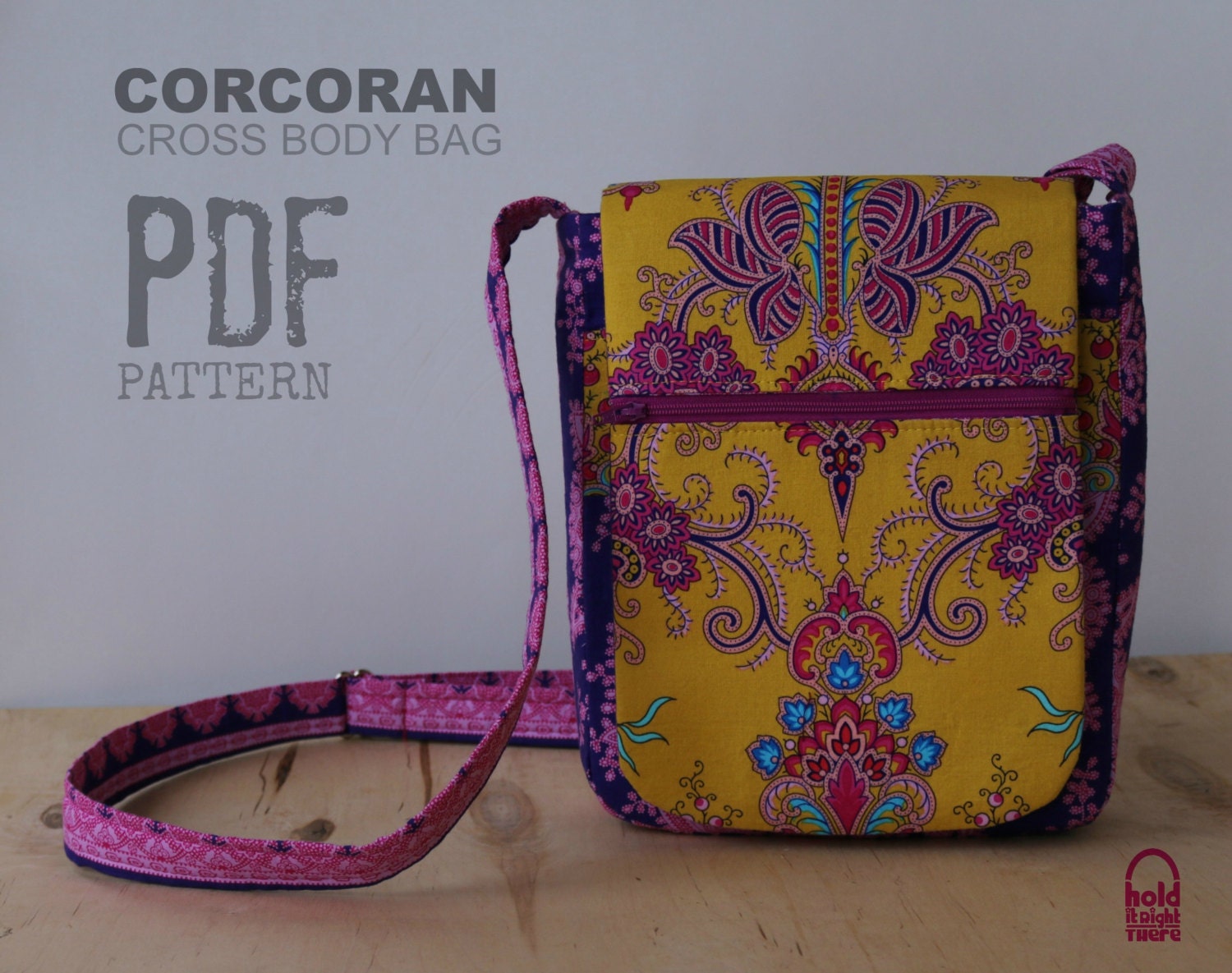 cross body tutorial bag sewing Bag PATTERN PDF Pockets Corcoran Body Cross Many SEWING