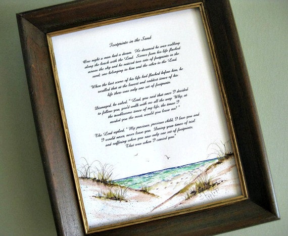 FOOTPRINTS in the SAND Jesus Christ Inspirational Poem