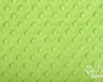 Minky Dot Fabric - Lime