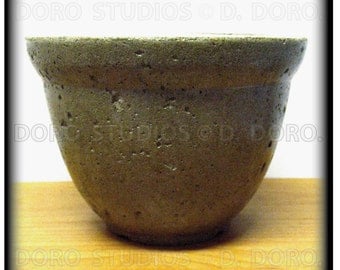 Concrete Planter - Rustic Look - Handcrafted Concrete Decor - Watertight - Great for Bonsai, Herbs, Succulents and More.