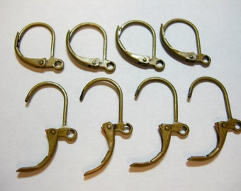 15 pair (30) Antique Brass Ear Wires lever back