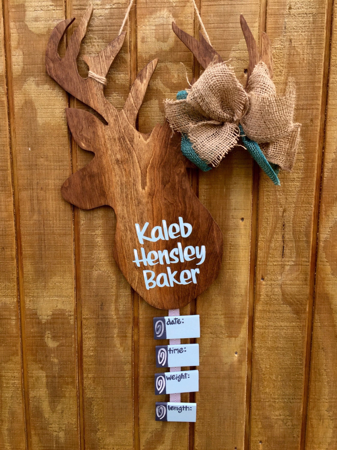 Deer Buck Baby Hospital Door Hanger Room Decor