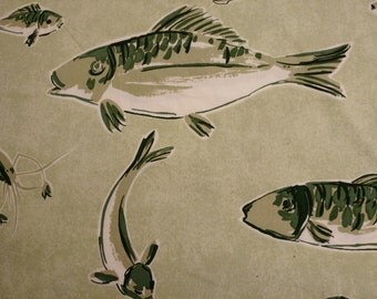 Le Poisson Japonaise Black and Tan Pillow Cover