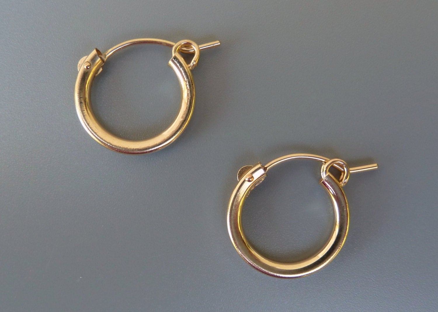 Gold Hoop Earrings 13mm Gold Hoops 15mm Gold Hoops 18mm