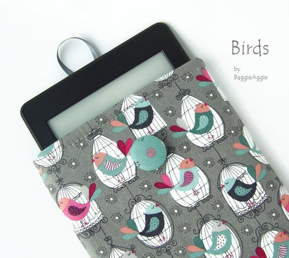 BIRDS Quality Kindle, Kobo and Nook eReader Cases / Covers.  Handmade in Wales, UK.