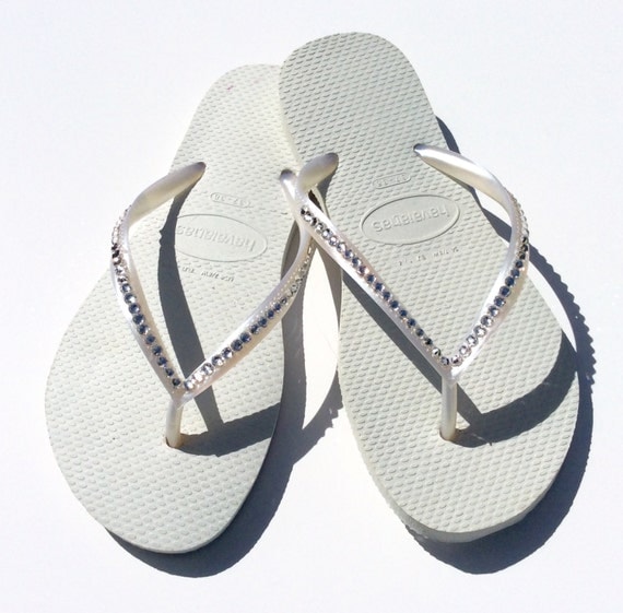 Swarovski Crystal Havaiana Bridal Flip Flops Wedding Sandals