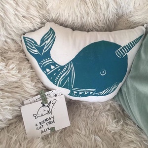 narwhal plush pillow