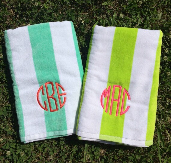 Items similar to Beach Towel with Monogram on Etsy