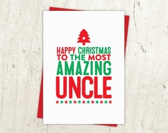Happy Christmas Uncle Card