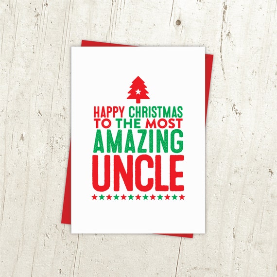 Happy Christmas Uncle Card