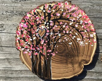 Spring cherry blossoms wedding cake topper, keepsake, memento, personalized!