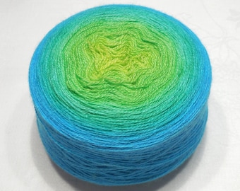 Ariel 1200 - Extrafine merino silk gradient yarn lace weight yarn handdyed yarn 102-104g (3.6-3.7oz) - Spring breeze