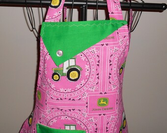John Deere Pink Bandana Women's Apron