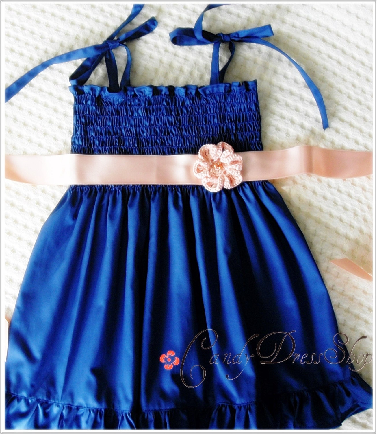 Navy blue dress for girls Baby navy blue dress Girls dark