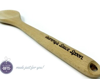 Personalized Laser Engraved Wooden Spoon - Perfect Gift for Chefs - Shower, Wedding, or Housewarming Gift