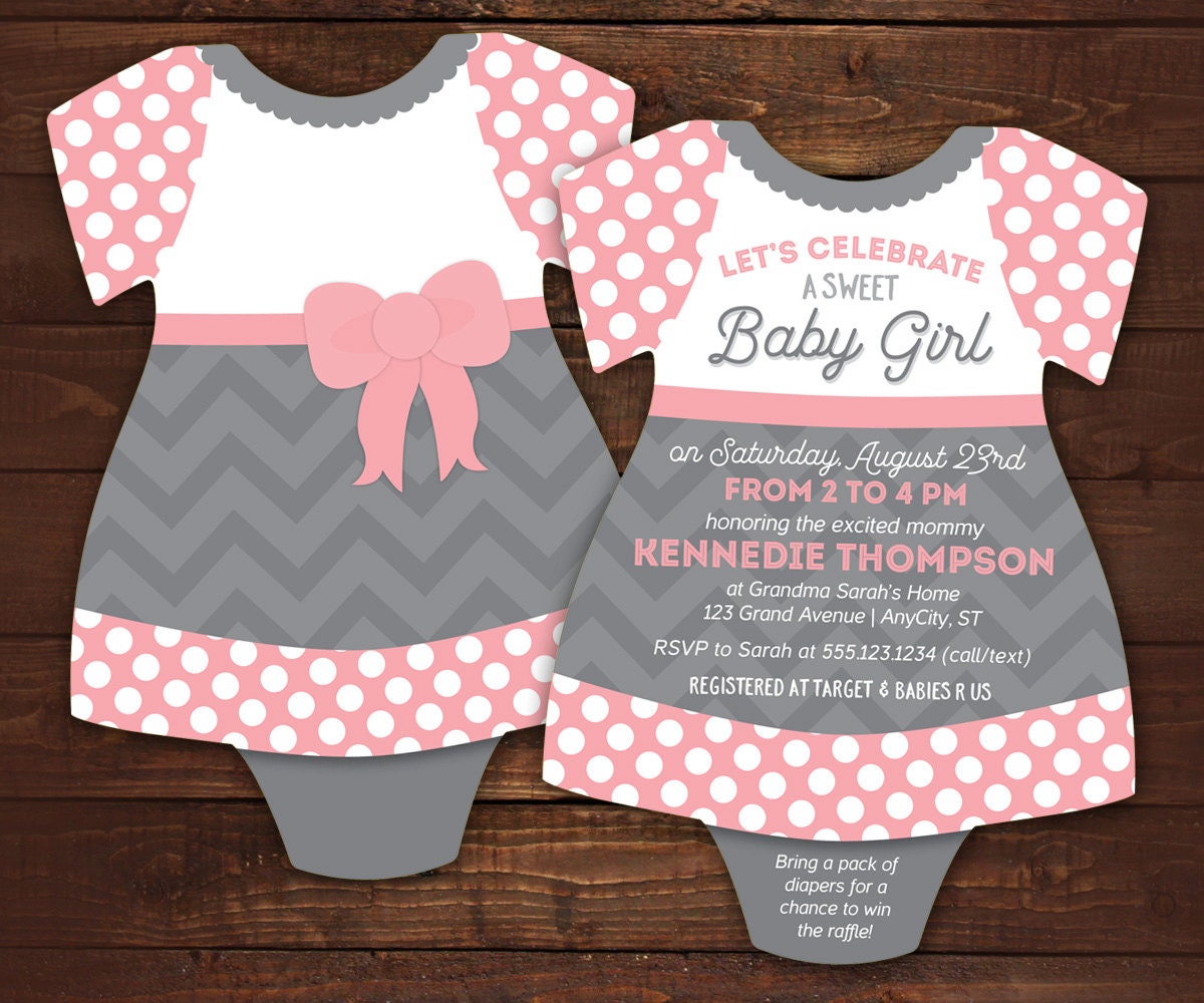 Baby Shower Dress Invitation Template 10