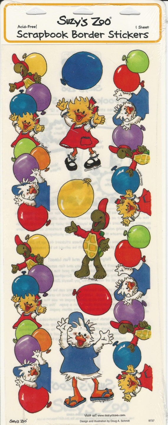 Suzy's Zoo Scrapbooking Border Sticker Sheet by SuziesScrunchies