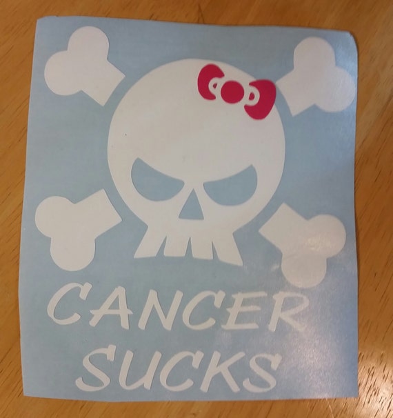 Cancer Sucks Skull Vinyl decal