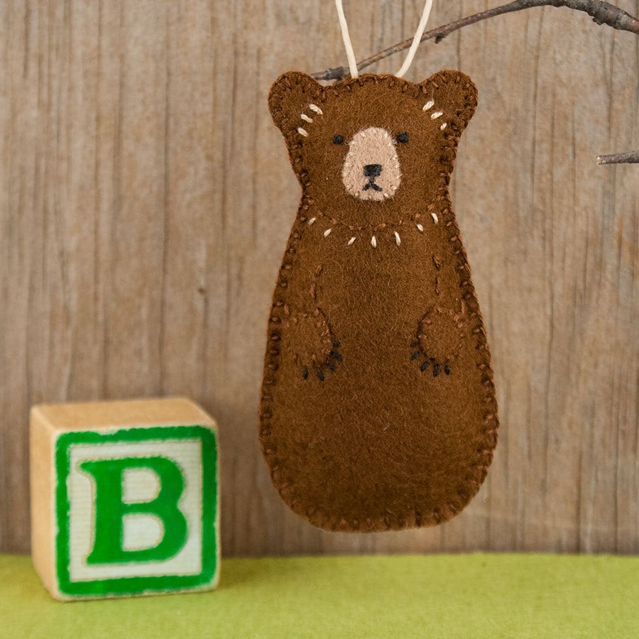 Bear Sewing PATTERN Felt Bear Ornament Woodland Animal