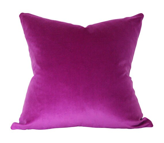 Orchid Dark Magenta Purple Velvet Pillow Cover MadetoOrder