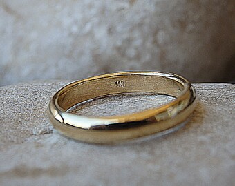 simple plain wedding band 14k solid gold ring womens mens gold wedding band for - Simple Wedding Rings For Her simple plain wedding band 14k solid gold ring womens mens gold wedding band for - Simple Wedding Rings For Her