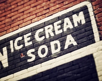 Retro Kitchen Decor - Rustic Kitchen Decor - Rustic Kitchen Art - Kitchen Wall Art - Vintage Kitchen - Ice Cream Soda Print or Canvas Art.