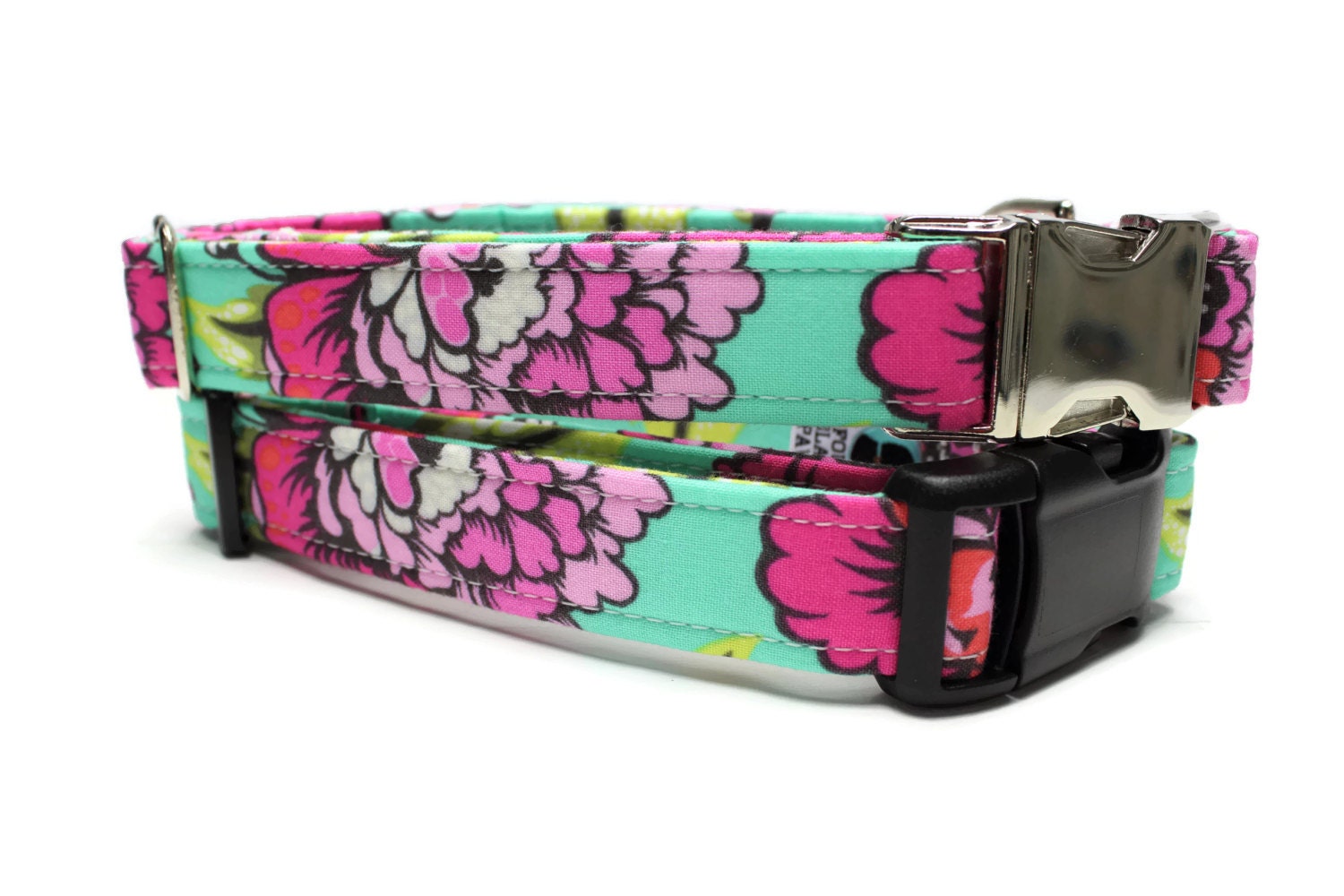 Download Floral Dog Collar Teal Floral Dog Collar Your choice of