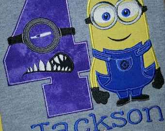 Minion Birthday Shirt, purple