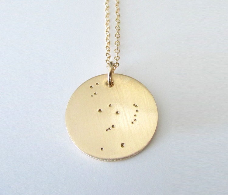 Orion Necklace Gold Orion's Belt Charm by eriadesignsjewelry