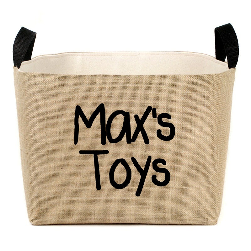 Personalized Toys Storage Basket Black