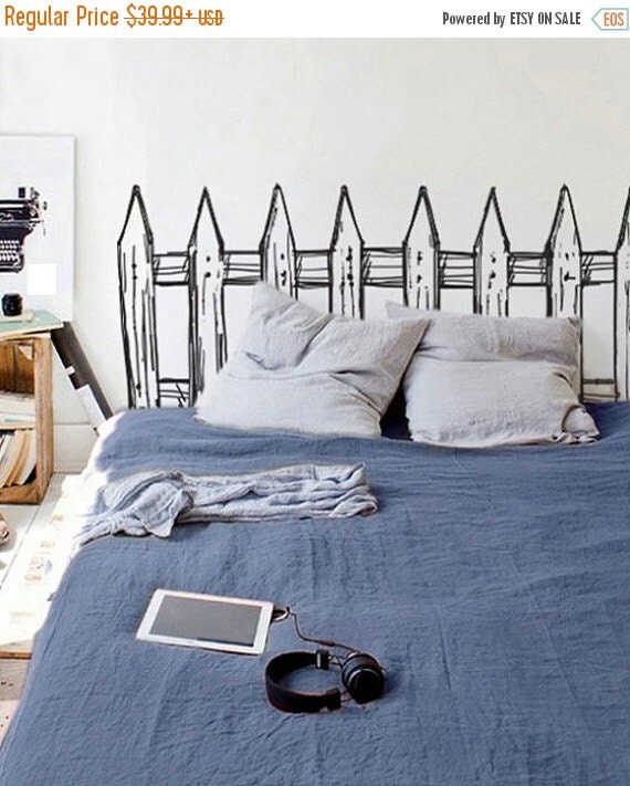 LIMITED SALE Picket Fence Headboard decal by potandkettlestudios